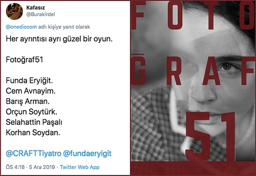 Biraz da Sanat: 2019 Yılında En Çok Etkilendikleri ve Herkesin Mutlaka Gitmesini Önerdikleri Tiyatro Oyunlarını Bizimle Paylaşan 20 Takipçimiz