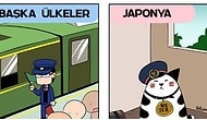 Japonya'nın Diğer Ülkelerle Kıyasla Alışılmışın Dışında Bir Yaşam Tarzına Sahip Olduğunu Kanıtlayan 13 Eğlenceli İllüstrasyon