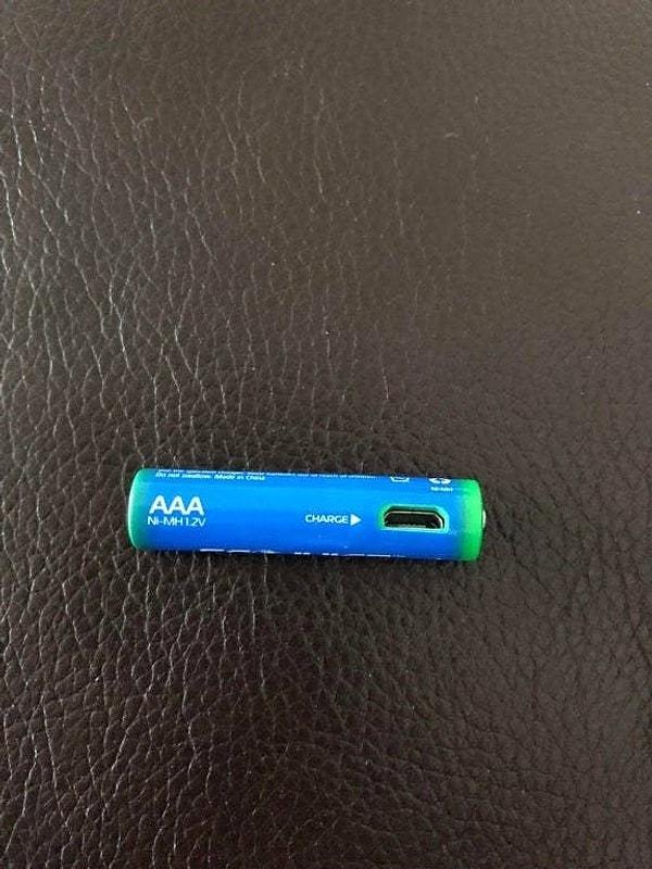 11. Bu pil USB girişiyle şarj edilebiliyor!