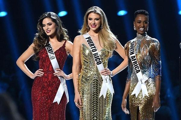Yarışmada Miss Meksika Sofía Aragón üçüncü, Miss Porto Riko Madison Anderson ikinci seçildi. Miss Universe tacını ise Miss Güney Afrika Zozibini Tunzi taktı!