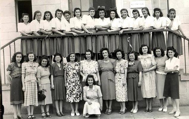Kız Lisesi öğretmen ve öğrencileri, Kastamonu, 1955.