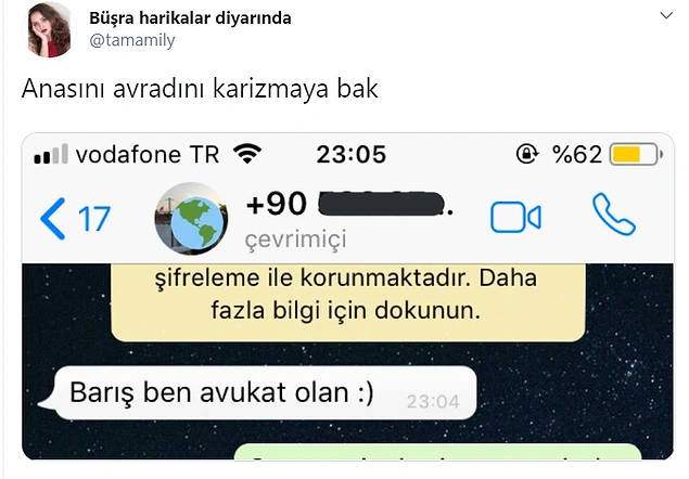 Demek avukatsın.