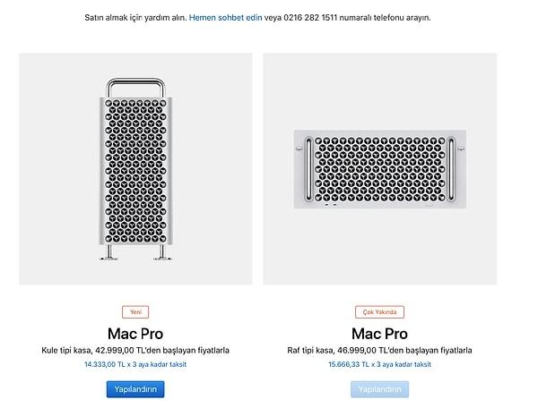 Mac Pro'yu satın almak için Apple'ın web sitesini ziyaret edebilirsiniz. Çevrimiçi olarak ürünü satın alabiliyorsunuz, mükemmel bir şey değil mi?