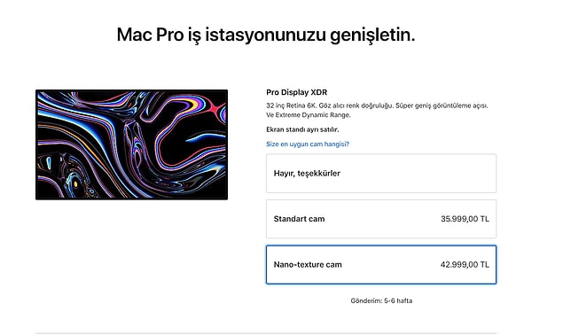 Sadece 42.999 TL farkla 6K retina ekranınız olsun ister miydiniz?