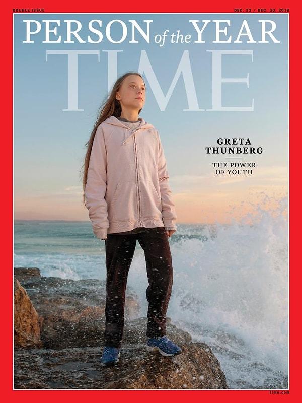 Yılın Kişisi seçilen Thunberg, derginin kapağında 'gençliğin gücü' ifadesi ile yer aldı.