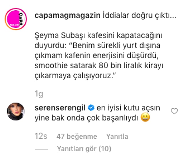 1. Seren Serengil'in Şeyma Subaşı'na yaptığı gönderme olay oldu!