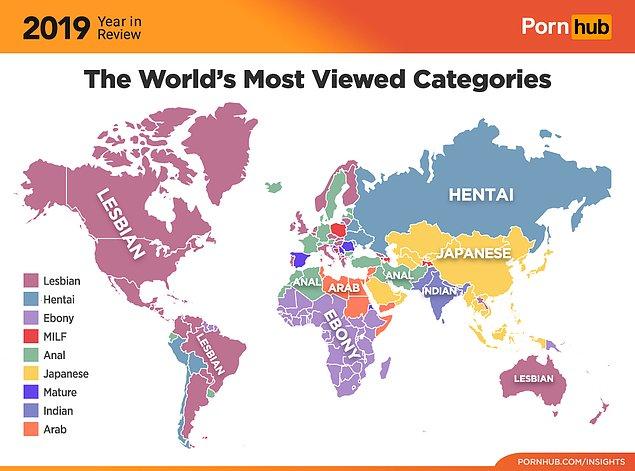 Tek tek istatistiklerde yer almasak da haritaya göre ülkemizde en çok 'anal' kategorisi izlenmiş.