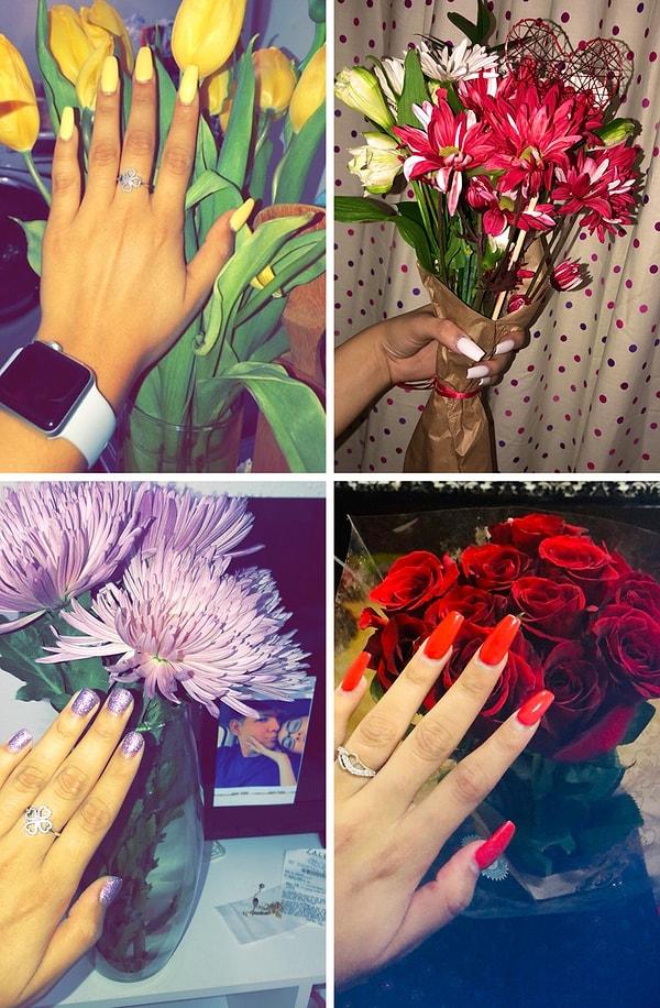 15. "Ne zaman manikür yaptırsam erkek arkadaşım tırnağımdaki renklerle uyumlu çiçek alıyor."