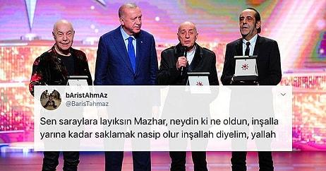 Mazhar Alanson'un Cumhurbaşkanı Erdoğan'dan Aldığı Ödülü Ömrünün Sonuna Kadar Saklayacağını Söylemesi Sosyal Medyanın Gündeminde
