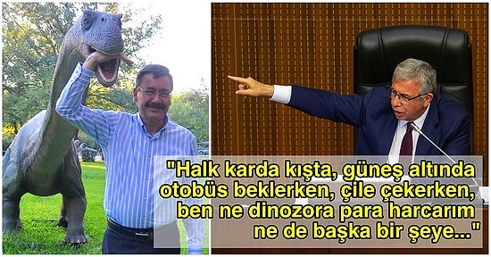 Mansur Yavaş, Melih Gökçek'in Har Vurup Harman Savurduğu Ankara'da Heykellere ve Dinozorlara 342 Milyon Lira Harcamasına İsyan Etti!