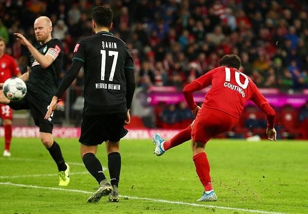 Werder Bremen'in deplasmanda Bayern Münih'e 6-1 yenildiği maçta Nuri Şahin 90 dakika görev yaptı.