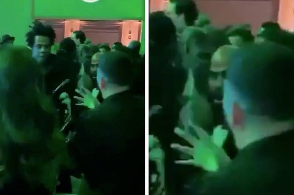 Возможно, что после того, как Джей выхватил телефон, Бейонсе хлопает беднягу по плечу. Мол, без обид!