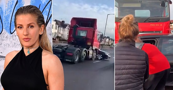 TIR Önünde Aracı ile Sürüklenen Adamı Ünlü Şarkıcı Ellie Goulding Kurtardı!