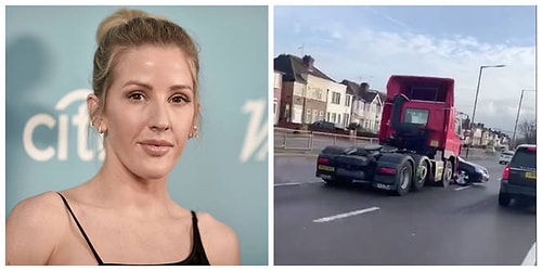 TIR Önünde Aracı ile Sürüklenen Adamı Ünlü Şarkıcı Ellie Goulding Kurtardı!