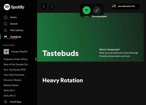 Tastebuds ismi verilen yeni liste arkadaşlarınızın dinlediği müzikleri içeriyor.