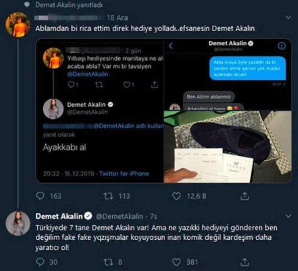 5. Demet Akalın, kendisinin adını kullanarak insanları kandırmaya çalışan bir Twitter kullanıcısına tepki gösterdi!