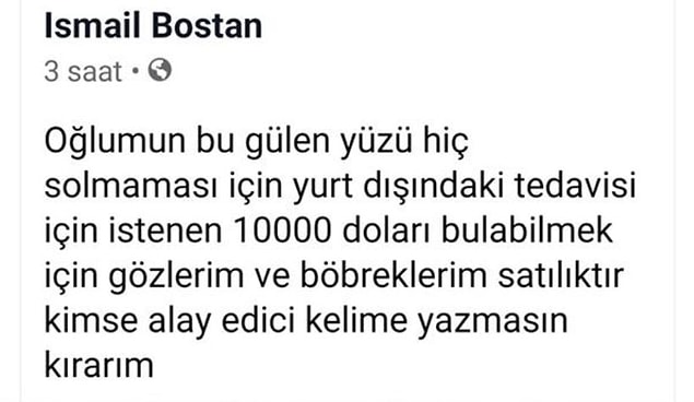 Tedavi parasını bulamayınca organlarını satmaya karar verdi