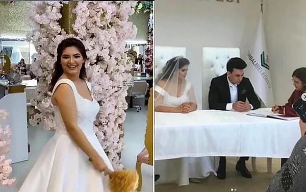 8. Ünlü gelin adayı Hanife Gürdal, sevgilisi Kemal Ayvaz ile nikah masasına oturdu!
