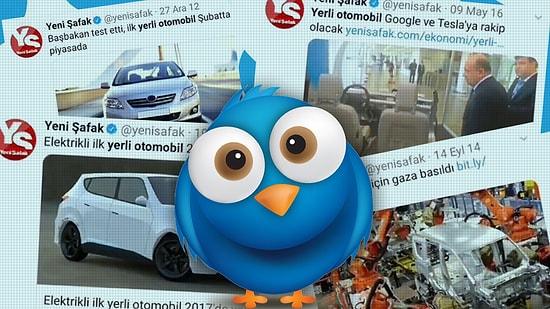 2010 Yılından Beri 71 Kez 'Yerli Otomobil Yollarda' Haberi Yapan Yeni Şafak Sosyal Medyanın Gündeminde