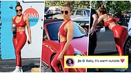 50 Yaşında ve Taş Gibi! Jennifer Lopez Kırmızı Spor Kıyafetleriyle Herkesi Kendine Hayran Bıraktı