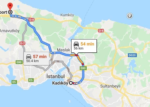 8. Kadıköy'den taksiye atlayıp İstanbul Havalimanı'na gidebilirsiniz. Hatta üstüne 40-50 lira para artar.