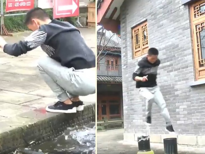 Kung Fu Ustasının Yer Çekimine Meydan Okuduğu Anları İzlerken Çakralarınız Açılacak!