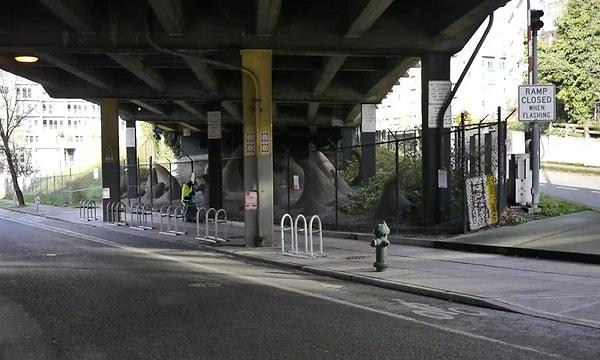 6. "Seattle. Polis 99. Otoyol köprüsünün altındaki evsiz insan kampını temizledi ve sonra bisiklet parkları yerleştirdi."