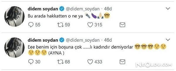 Hatta Didem Soydan da durumun değerlendirmesini Twitter hesabından şöyle yapmıştı...