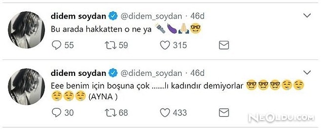 Hatta Didem Soydan da durumun değerlendirmesini Twitter hesabından şöyle yapmıştı...