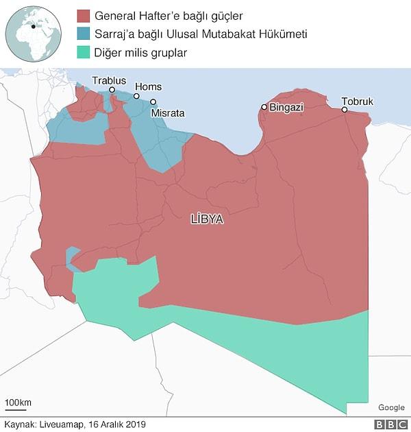 Libya coğrafyası üç parça oldu