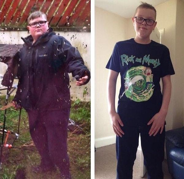 7. "Oğlum 16 yaşında ve 52 hafta içinde vücut ağırlığının yarısını kaybetti."