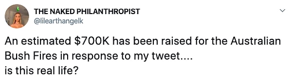 А вчера модель объявила, что фонд собрал 700 тысяч долларов!