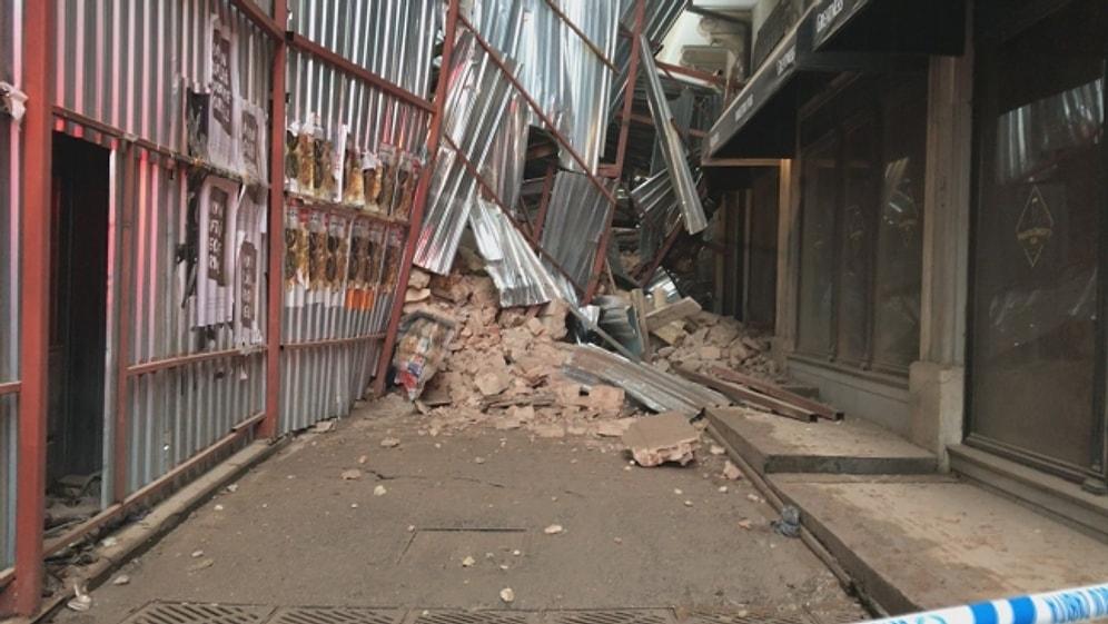 Yanındaki İki Bina Güvenlik Amacıyla Boşaltıldı: Beyoğlu'nda Tadilattaki Binada Çökme