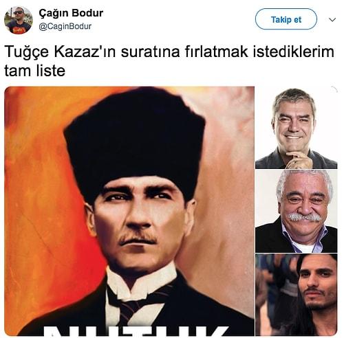 Tuğçe Kazaz'ın Mustafa Kemal Atatürk'le İlgili Ahlaksızlık İçeren Açıklamalarına Tepkiler Yağıyor