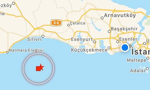 İstanbul'da 11 Ocak'ta 4.8 büyüklüğünde bir deprem yaşandı, biliyorsunuz. Merkez üssü Marmara Denizi Silivri açıkları olan deprem, yaklaşık 7 km derinlikte meydana geldi.