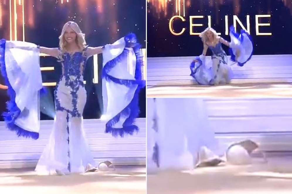 Belçika Güzellik Yarışması'nda Birinci Olan Celine Van Ouytsel, Sahnede Sütyenini Düşürdü!