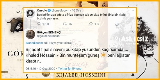 Ellerine Aldıklarında Bırakamadıkları ve Tek Solukta Bitirdikleri Sürükleyici Kitapları Bizimle Paylaşan 25 Takipçimiz