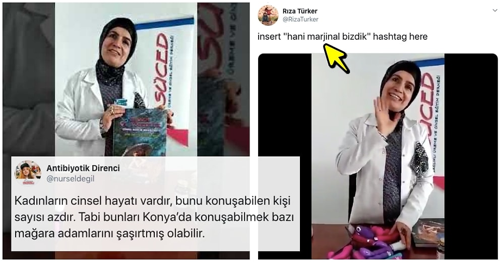 Başörtülü Bir Kadının Cinsel Eğitim Vermesini ve Seks Ansiklopedisi Satmasını 'Marjinallik' Olarak Yaftalayan Kişiye Tepkiler Gecikmedi