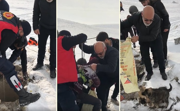 Vicdansızlar Tarafından Çuvalın İçinde Kuyuya Atılarak Ölüme Terk Edilen Köpekleri Kurtaran Güzel İnsanlar!