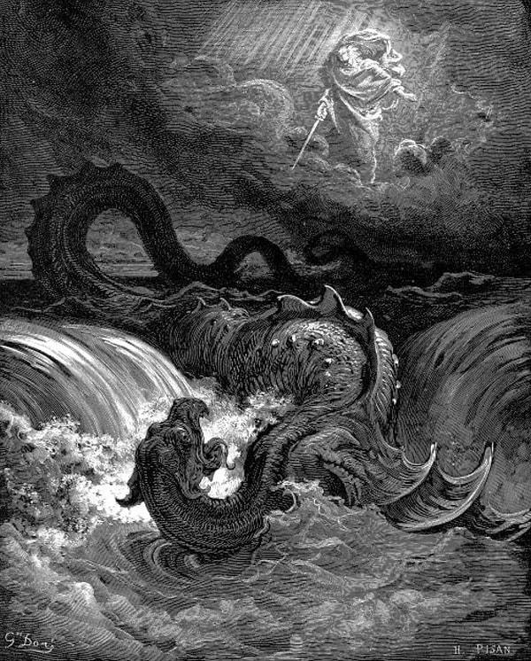 Eski İbranice’de' Leviathan', modern İbranicede 'Livyatan' olarak bilinen bu kelime kıvrılıp bükülebilen anlamına gelmektedir.