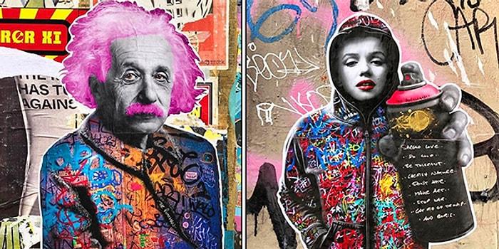 Pembe Saçlı Einstein mı? Ünlü Simaların İnsanı Kendine Hayran Bırakan Birbirinden Yaratıcı 25 Duvar Resmi