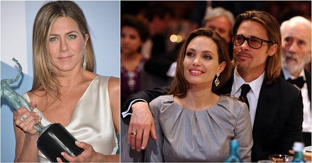 3. Biz bu kadar romantik takılıyoruz ama buz dağının bir de görünmeyen bir kısmı var tabii... Bu aşk yalnızca iki kişilik değil. Her ne kadar Angelina Jolie şu sıralar Brad Pitt'in hayatında olmasa da, zamanında bu tablonun içinde yer aldığını hepimiz biliyoruz.