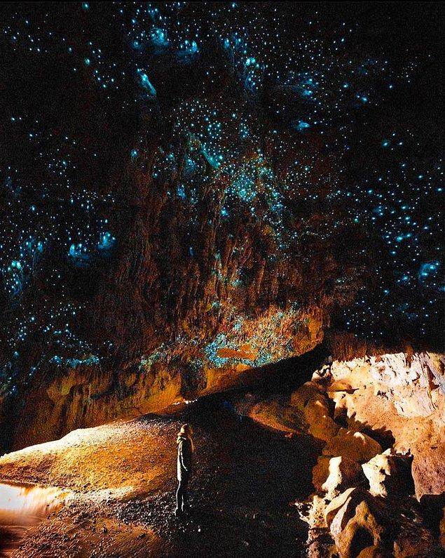 6. Yeni Zelanda'daki ateş böceği mağarası 😍