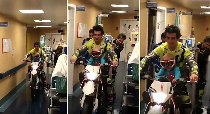 Kanser Tedavisi Gören Çocuğun Motosiklete Binme Hayalini Gerçekleştiren Güzel İnsanlar!