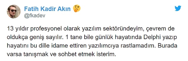 Fakat Delphi sosyal medyada pek çok kullanıcının tepkisi ile karşılaştı. Bazı yorumlar şöyle 👇