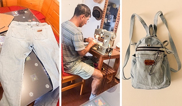 2. "Babamdan yeni bir çanta alabilmek için para istediğimde bana para vermek yerine eski kot pantolonunu kullanarak bana bir sırt çantası yaptı. Almak istediğim çantadan çok daha anlamlı ve daha güzel."