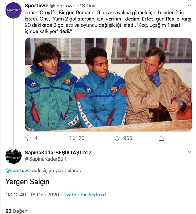 12. Romario yerine Sergen yaz yine doğru gibi oluyor hikaye.