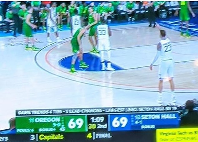 12. Skor 69-69, maçın bitimine 69 saniye var ve forma numaralarının toplamı 69. :)