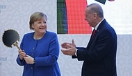 Erdoğan'la Kampüs Açılışında Buluştular: Saray Aynası ve Miğfer Hediyesi Alan Merkel'in Mutluluğu, Gözlerine Yansıdı