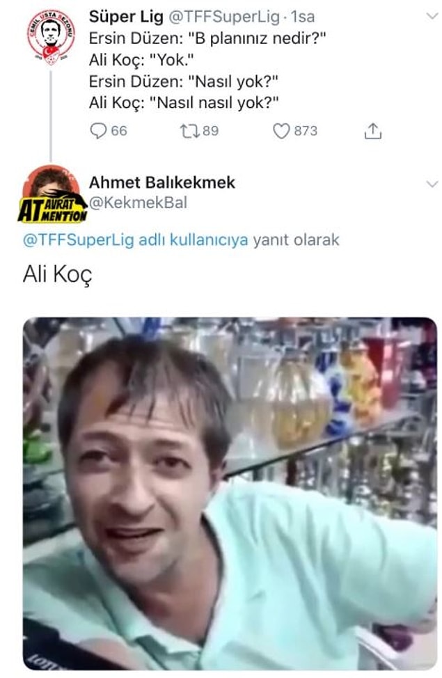 6. Tam olarak bu şekilde gerçekleşmiş gibi diyalog. :)